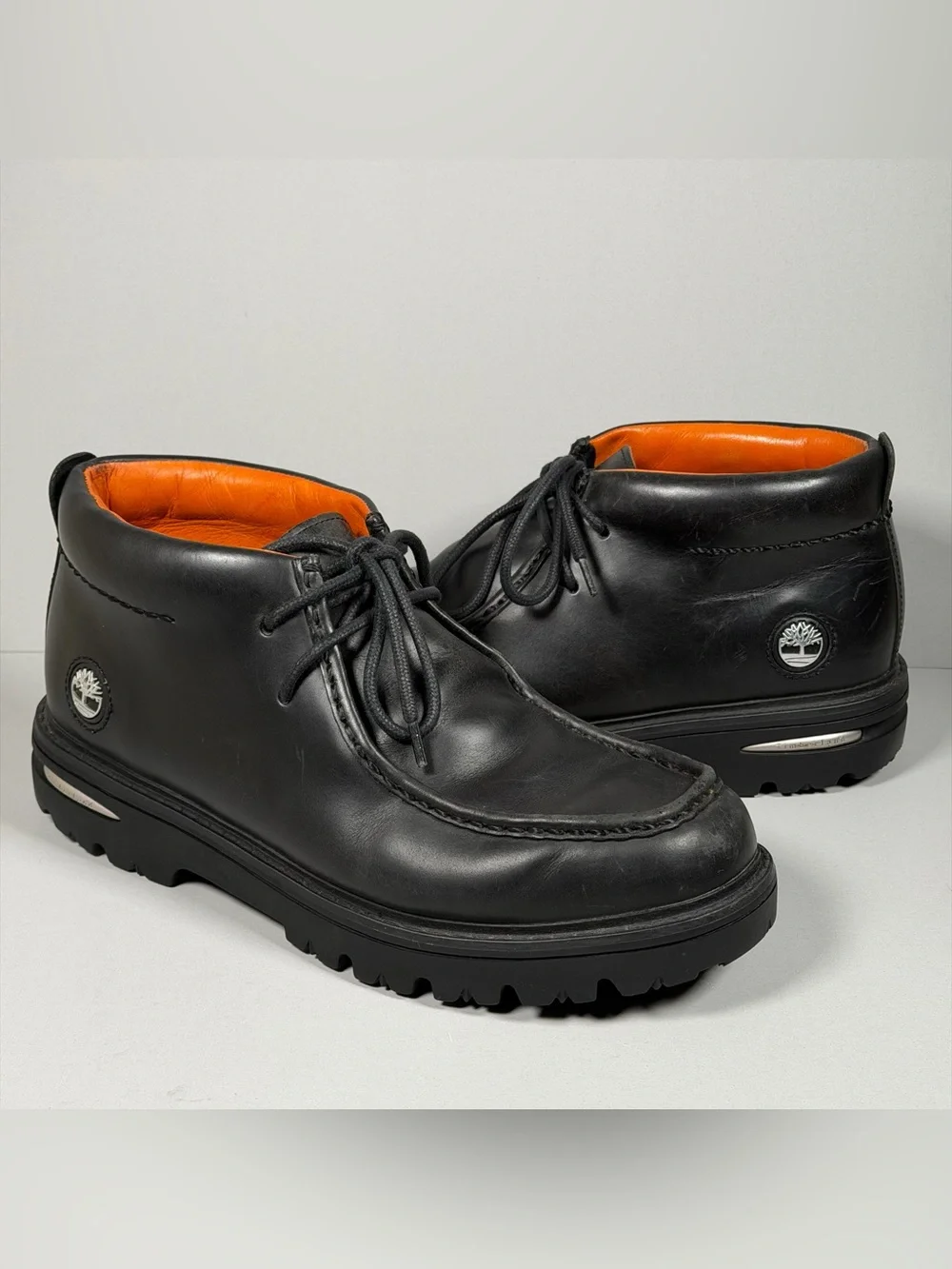 Timberland Heritage 17004 Chukka Boots Mens 11.5M Black Leather Moc Toe